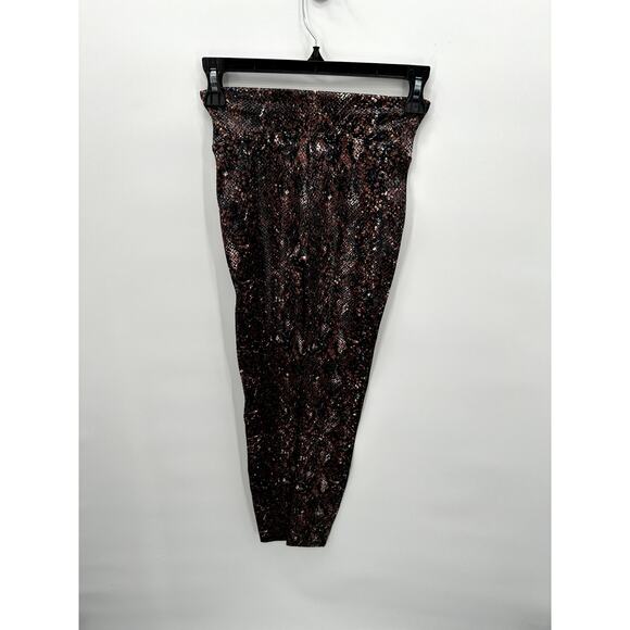 SPANX NWT Faux Leather Snake Shine Legging in Mocha Snake // XS - Picture 11 of 14